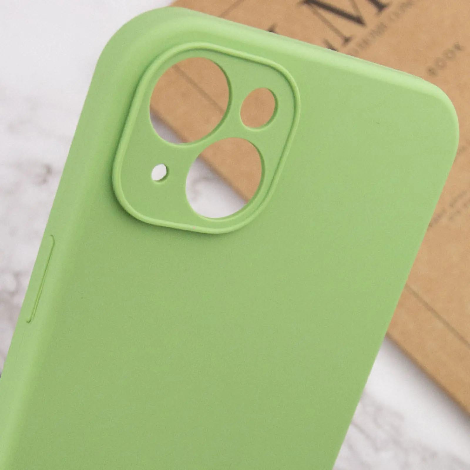 Чохол Silk Full Camera Protective (AA) NO LOGO для Apple iPhone 14 (6.1"), М'ятний / Mint 4, Силікон, купити оптом з доставкою