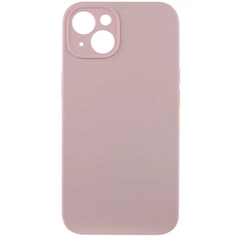 Чехол Silk Full Camera Protective (AA) NO LOGO для Apple iPhone 14 (6.1"), Розовый / Chalk Pink, Силикон, купить оптом с доставкой