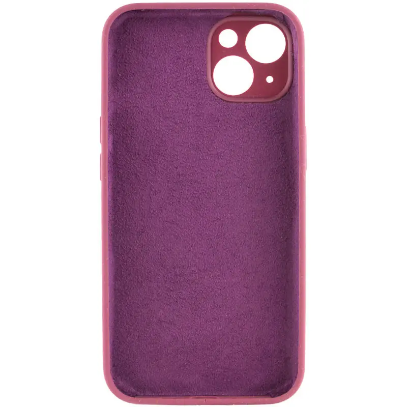 Чехол Silk Full Camera Protective (AA) NO LOGO для Apple iPhone 15 (6.1"), Бордовый / Plum 1, Силикон, купить оптом с доставкой