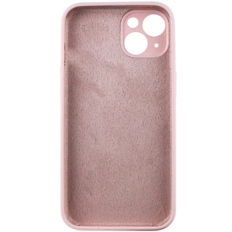 Чехол Silk Full Camera Protective (AA) NO LOGO для Apple iPhone 15 (6.1"), Розовый / Chalk Pink 3, Силикон, купить оптом с доставкой