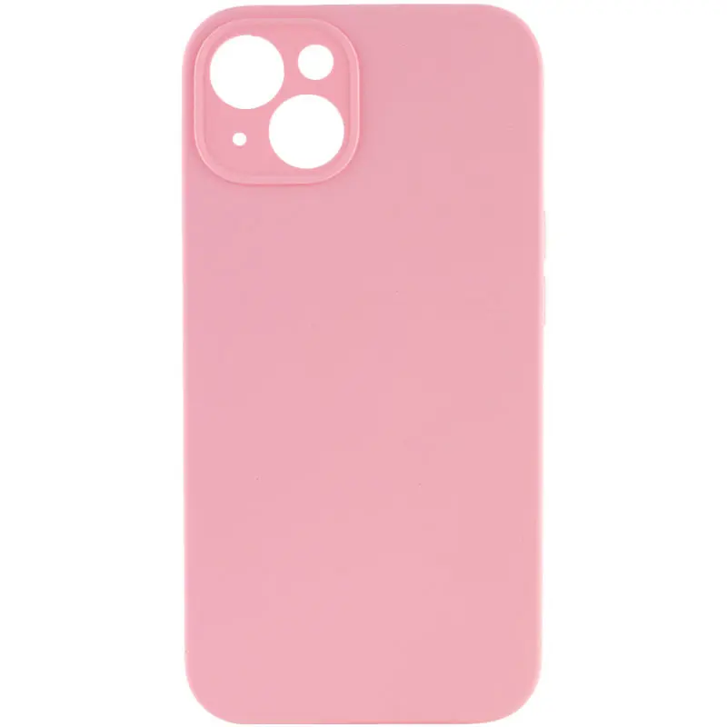 Чехол Silk Full Camera Protective (AA) NO LOGO для Apple iPhone 15 (6.1"), Розовый / Light pink, Силикон, купить оптом с доставкой