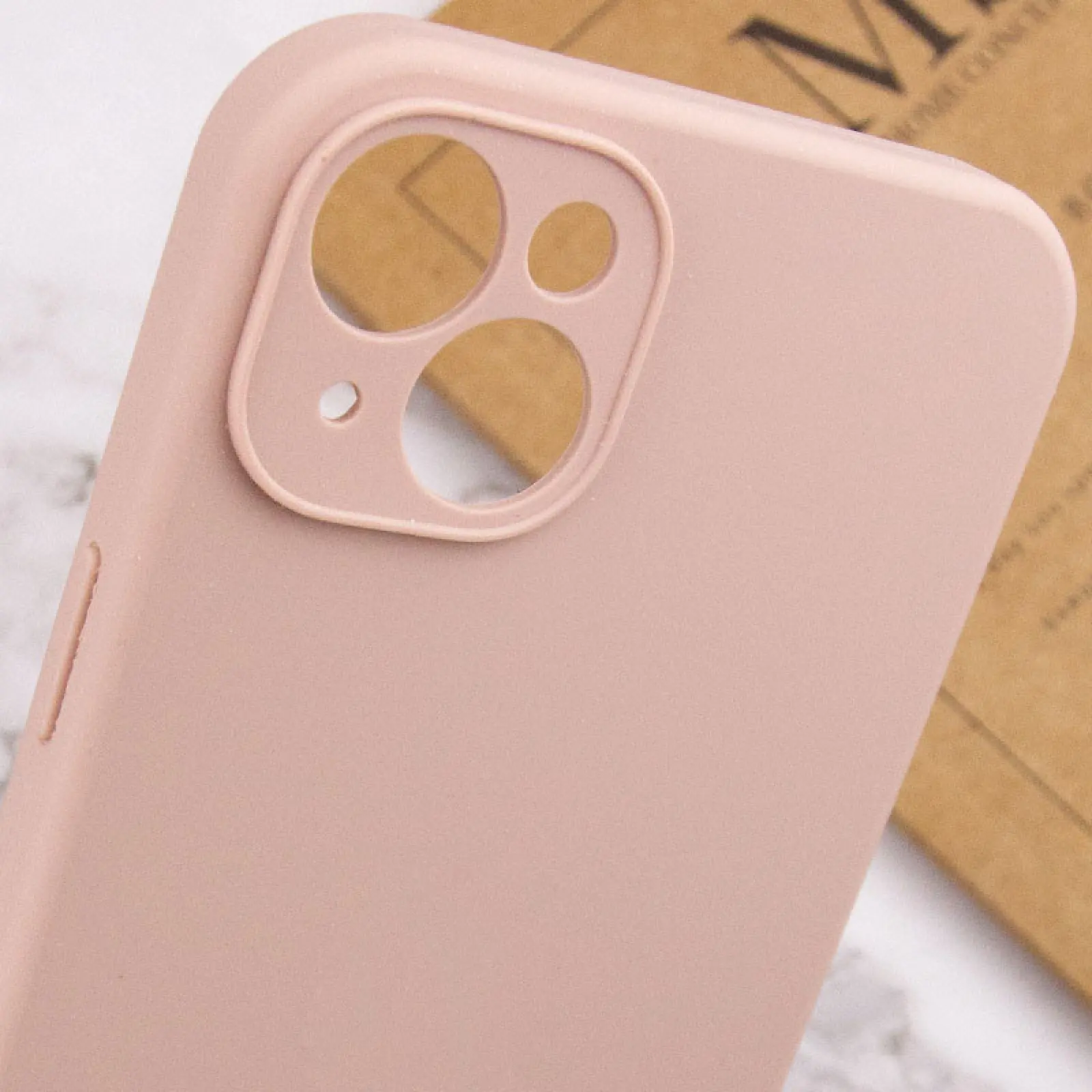 Чехол Silk Full Camera Protective (AA) NO LOGO для Apple iPhone 15 (6.1"), Розовый / Pink Sand 5, Силикон, купить оптом с доставкой