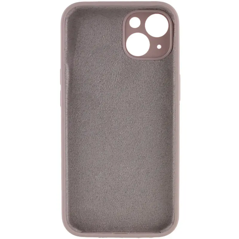 Чехол Silk Full Camera Protective (AA) NO LOGO для Apple iPhone 15 (6.1"), Серый / Lavender 1, Силикон, купить оптом с доставкой