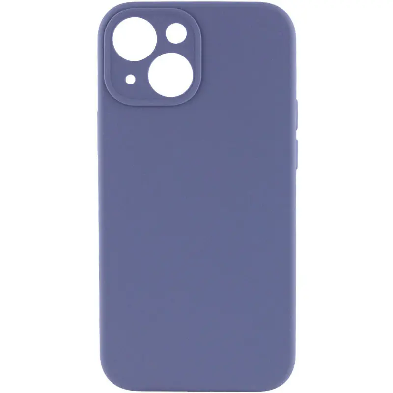 Чехол Silk Full Camera Protective (AA) NO LOGO для Apple iPhone 15 (6.1"), Серый / Lavender Gray, Силикон, купить оптом с доставкой