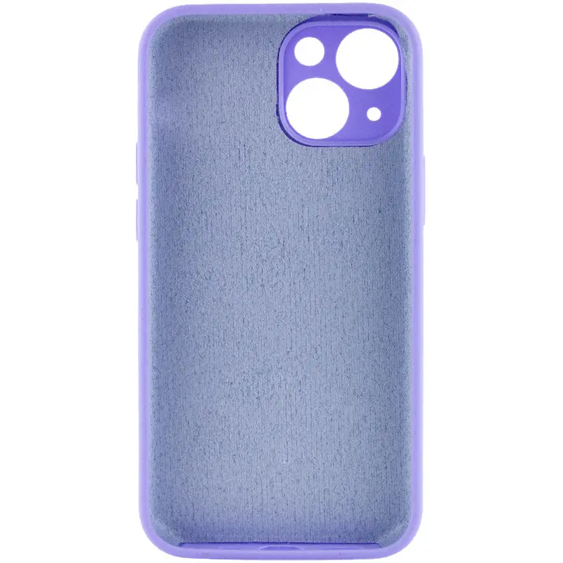 Чехол Silk Full Camera Protective (AA) NO LOGO для Apple iPhone 15 (6.1"), Сиреневый / Dasheen 1, Силикон, купить оптом с доставкой