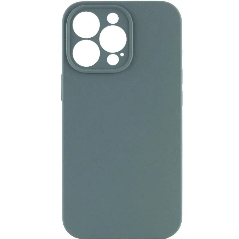 Чехол Silk Full Camera Protective (AA) NO LOGO для Apple iPhone 15 Pro (6.1"), Зеленый / Pine green, Силикон, купить оптом с доставкой
