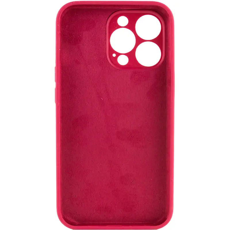 Чехол Silk Full Camera Protective (AA) NO LOGO для Apple iPhone 15 Pro (6.1"), Красный / Rose Red 1, Силикон, купить оптом с доставкой