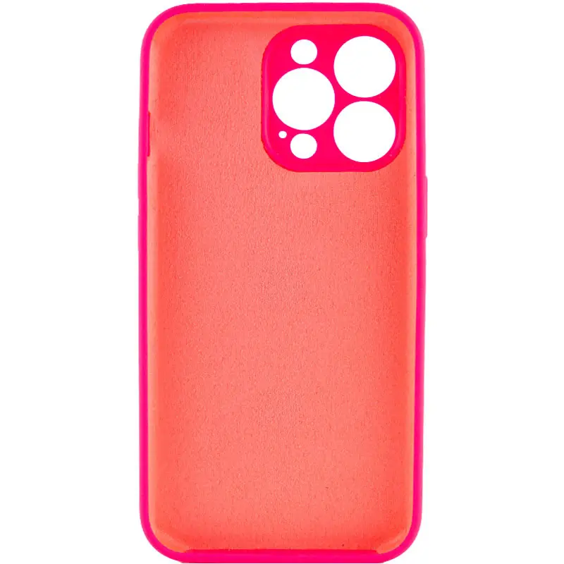 Чехол Silk Full Camera Protective (AA) NO LOGO для Apple iPhone 15 Pro (6.1"), Розовый / Barbie pink 1, Силикон, купить оптом с доставкой