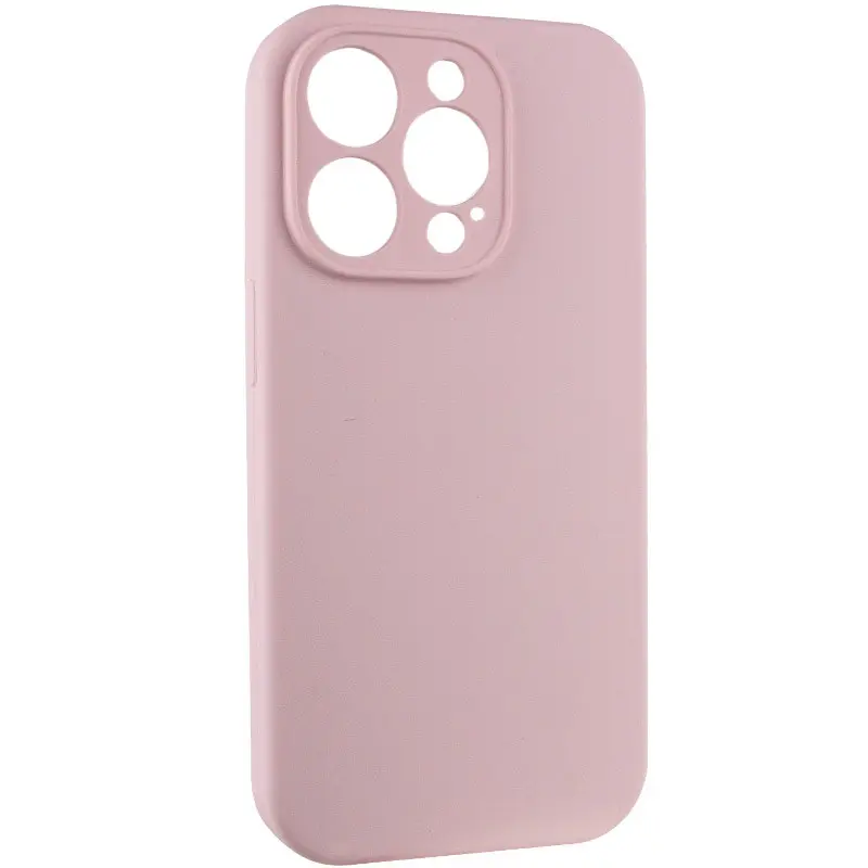 Чехол Silk Full Camera Protective (AA) NO LOGO для Apple iPhone 15 Pro (6.1"), Розовый / Chalk Pink 1, Силикон, купить оптом с доставкой