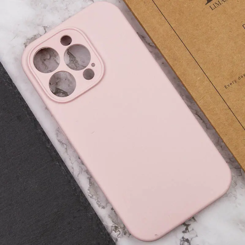 Чехол Silk Full Camera Protective (AA) NO LOGO для Apple iPhone 15 Pro (6.1"), Розовый / Chalk Pink 4, Силикон, купить оптом с доставкой