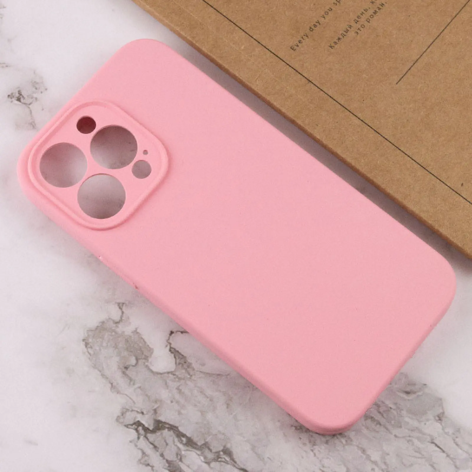 Чехол Silk Full Camera Protective (AA) NO LOGO для Apple iPhone 15 Pro (6.1"), Розовый / Light pink 2, Силикон, купить оптом с доставкой