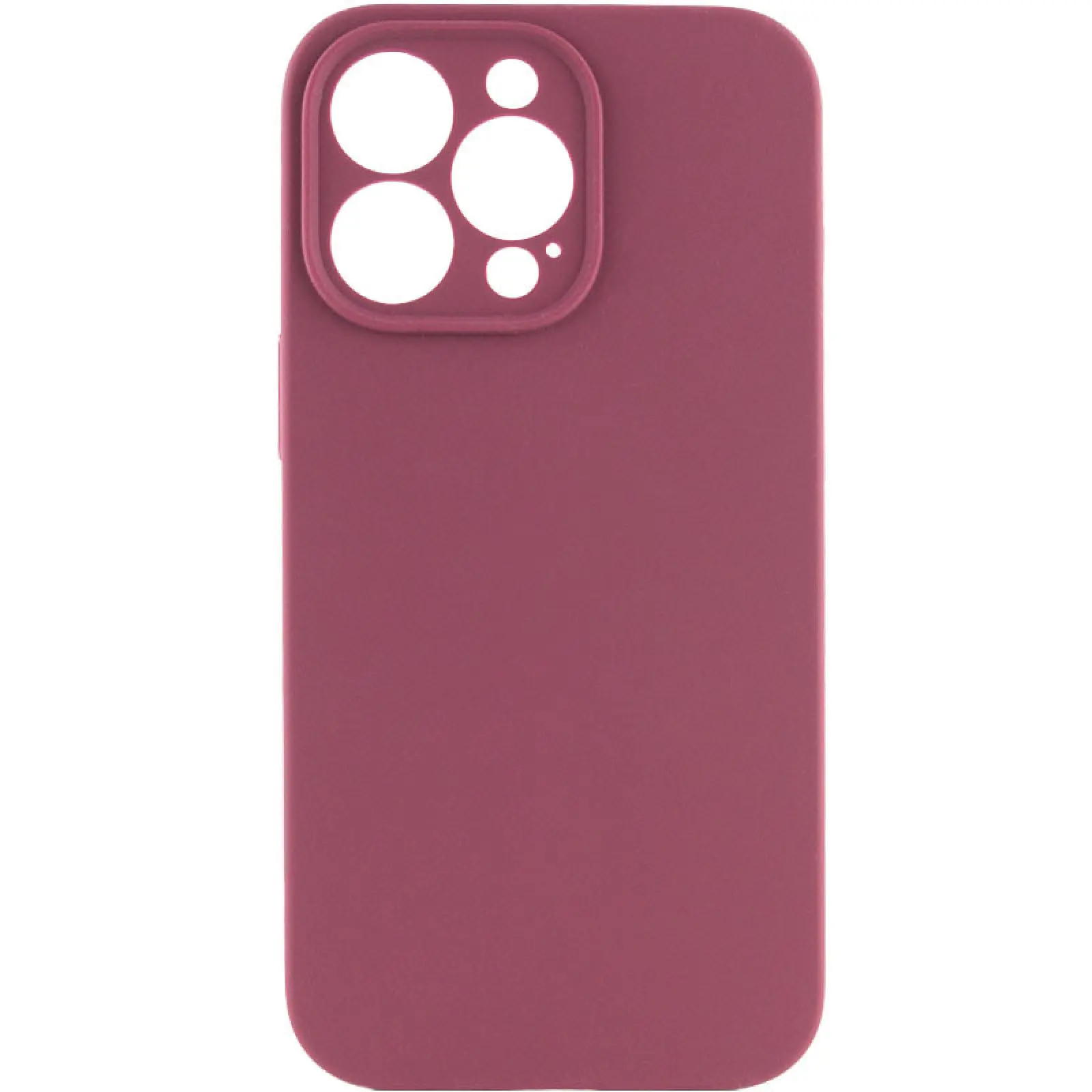 Чехол Silk Full Camera Protective (AA) NO LOGO для Apple iPhone 15 Pro Max (6.7"), Бордовый / Plum, Силикон, купить оптом с доставкой