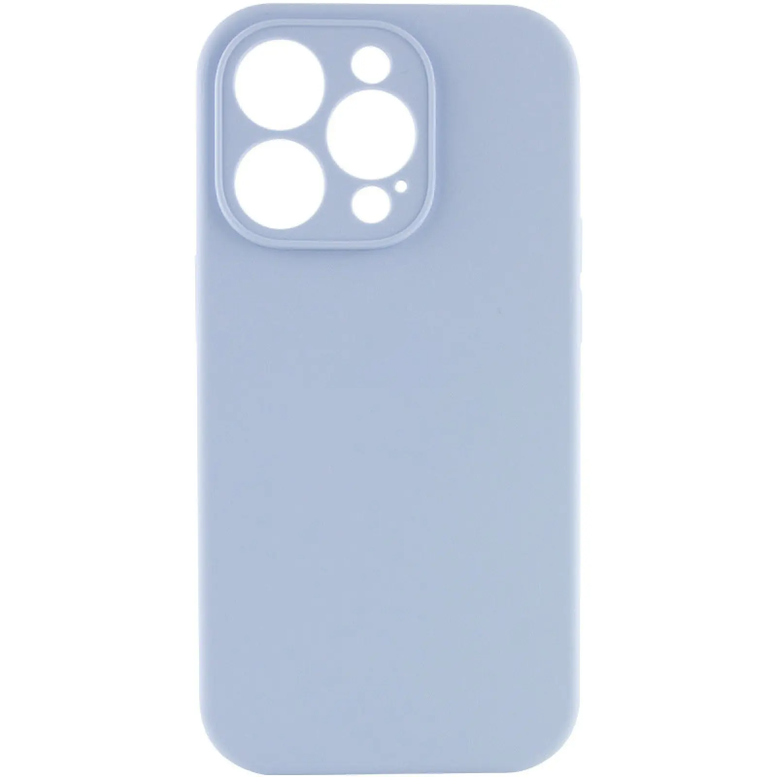 Чехол Silk Full Camera Protective (AA) NO LOGO для Apple iPhone 15 Pro Max (6.7"), Голубой / Lilac Blue, Силикон, купить оптом с доставкой