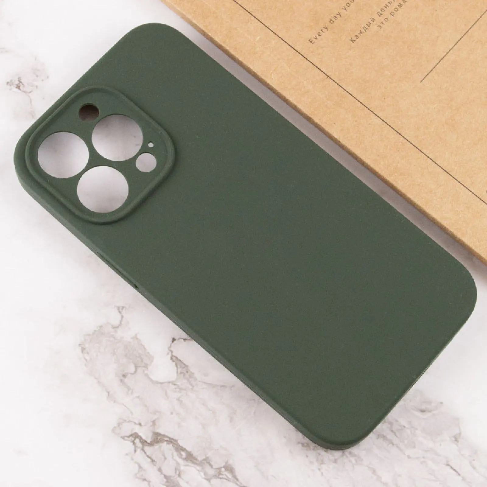 Чехол Silk Full Camera Protective (AA) NO LOGO для Apple iPhone 15 Pro Max (6.7"), Зеленый / Cyprus Green 2, Силикон, купить оптом с доставкой
