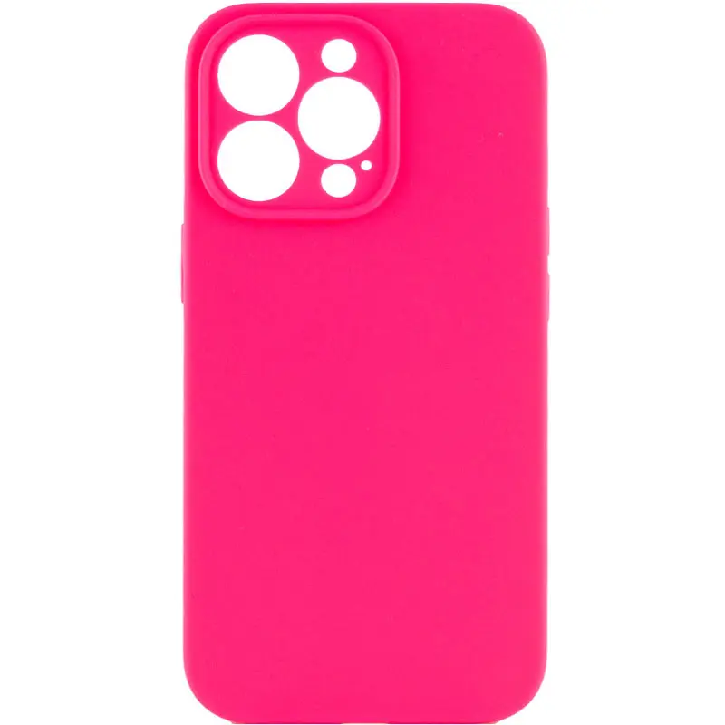 Чехол Silk Full Camera Protective (AA) NO LOGO для Apple iPhone 15 Pro Max (6.7"), Розовый / Barbie pink, Силикон, купить оптом с доставкой