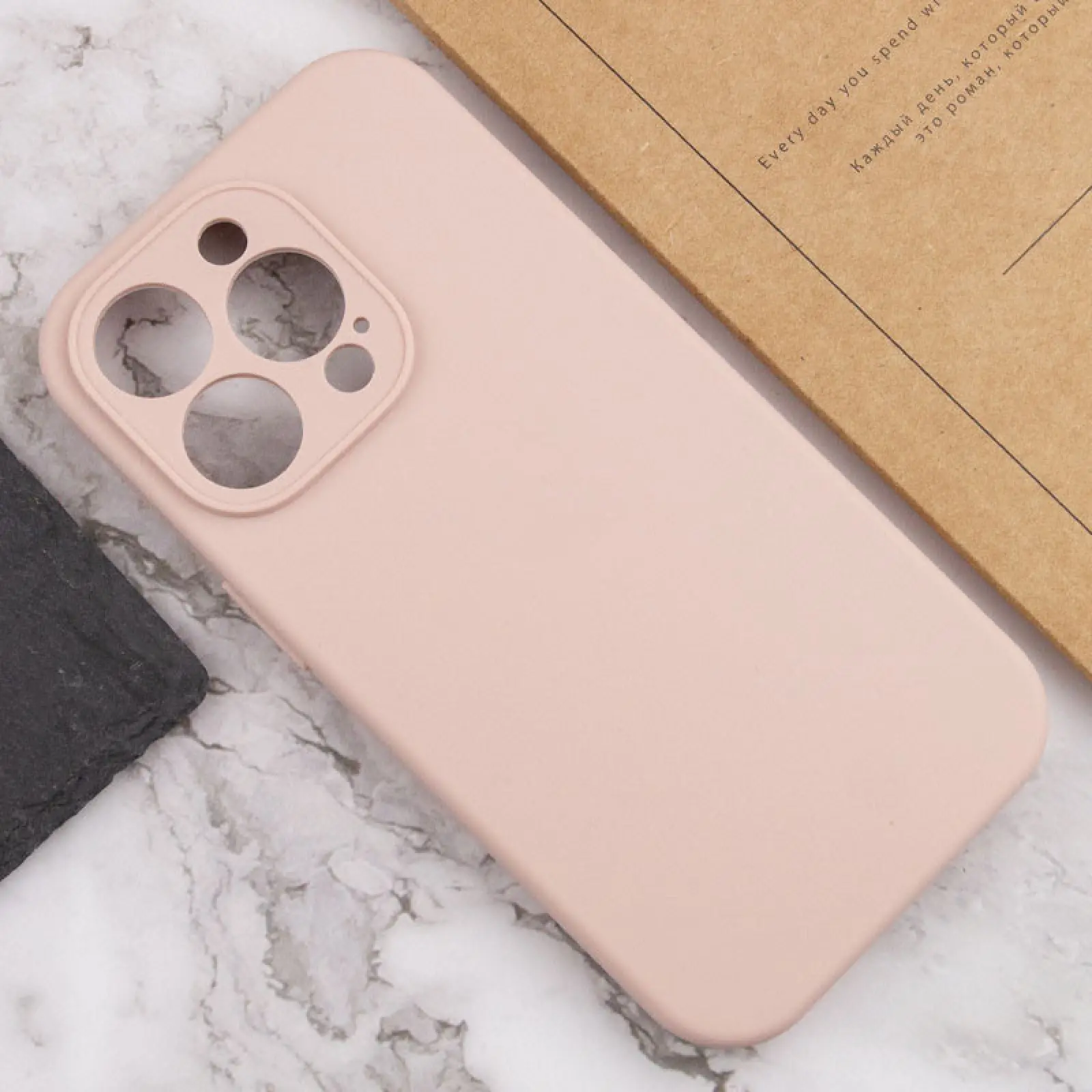 Чехол Silk Full Camera Protective (AA) NO LOGO для Apple iPhone 15 Pro Max (6.7"), Розовый / Pink Sand 4, Силикон, купить оптом с доставкой
