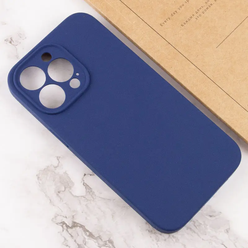 Чехол Silk Full Camera Protective (AA) NO LOGO для Apple iPhone 15 Pro Max (6.7"), Синий / Deep navy 2, Силикон, купить оптом с доставкой