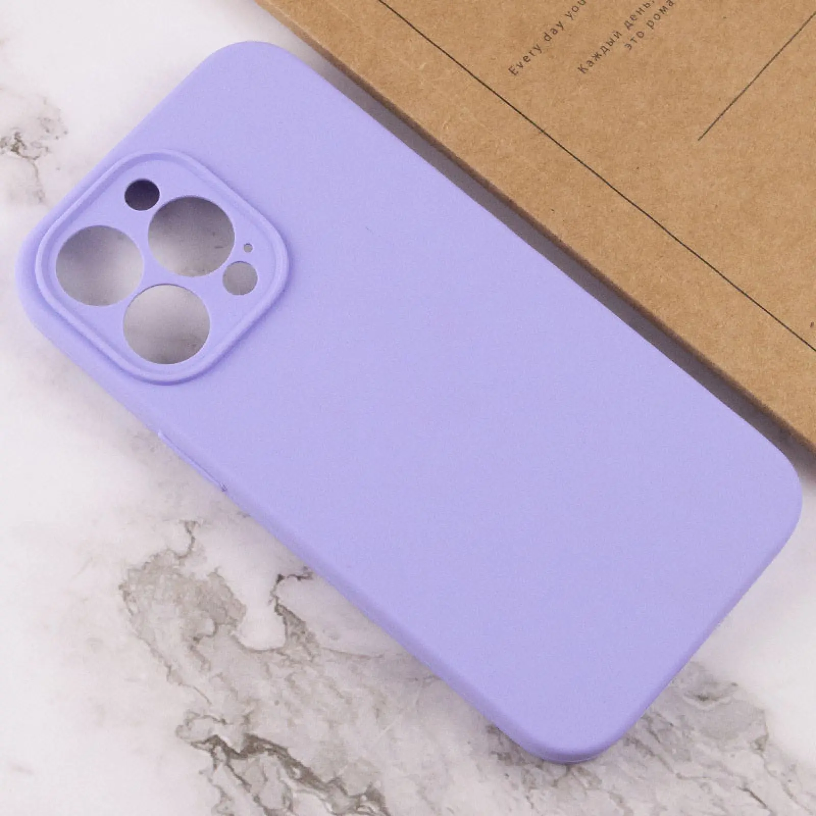 Чехол Silk Full Camera Protective (AA) NO LOGO для Apple iPhone 15 Pro Max (6.7"), Сиреневый / Dasheen 2, Силикон, купить оптом с доставкой