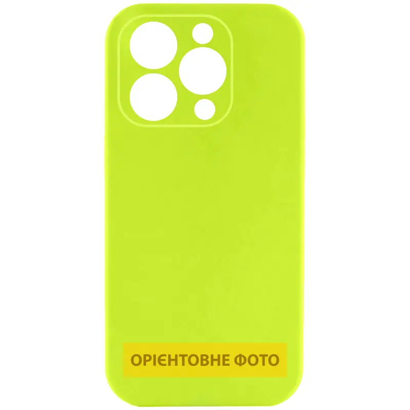 Чехол Silk Full Camera Protective (AA) NO LOGO для Apple iPhone 16 (6.1"), Кислотно-зеленый / Acid Green, Силикон, купить оптом с доставкой