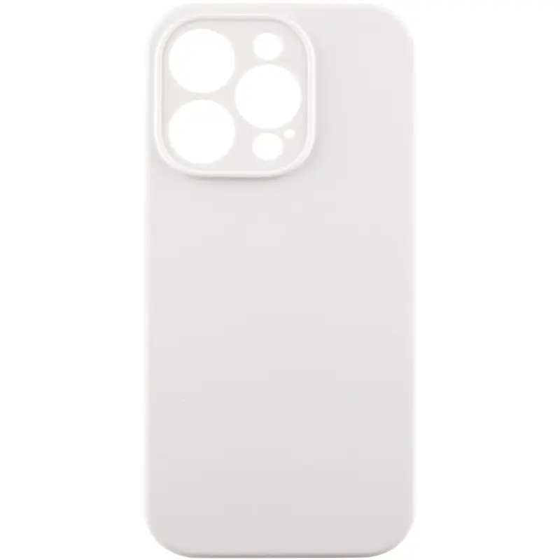 Чехол Silk Full Camera Protective (AA) NO LOGO для Apple iPhone 16 Pro (6.3"), Белый / White, Силикон, купить оптом с доставкой
