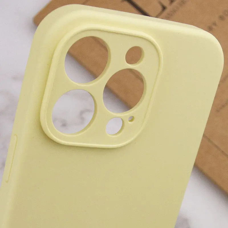 Чехол Silk Full Camera Protective (AA) NO LOGO для Apple iPhone 16 Pro (6.3"), Желтый / Mellow Yellow 3, Силикон, купить оптом с доставкой