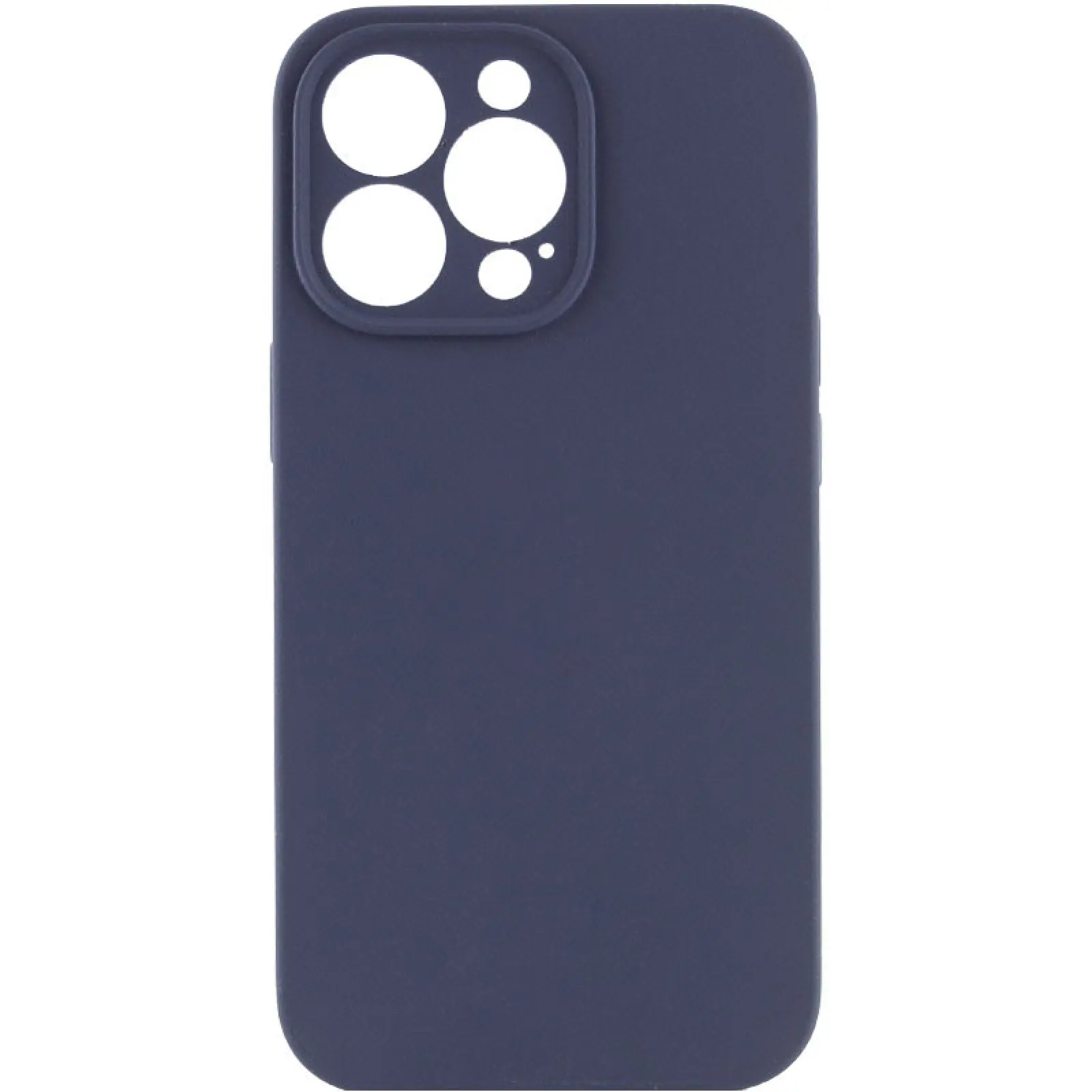 Чехол Silk Full Camera Protective (AA) NO LOGO для Apple iPhone 16 Pro (6.3"), Темно-синий / Midnight blue, Силикон, купить оптом с доставкой