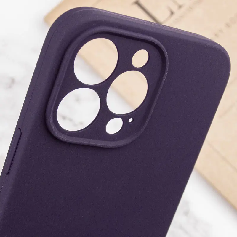 Чехол Silk Full Camera Protective (AA) NO LOGO для Apple iPhone 16 Pro (6.3"), Фиолетовый / Elderberry 3, Силикон, купить оптом с доставкой