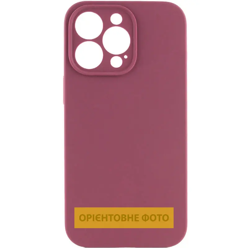 Чехол Silk Full Camera Protective (AA) NO LOGO для Apple iPhone 16 Plus (6.7"), Бордовый / Plum, Силикон, купить оптом с доставкой
