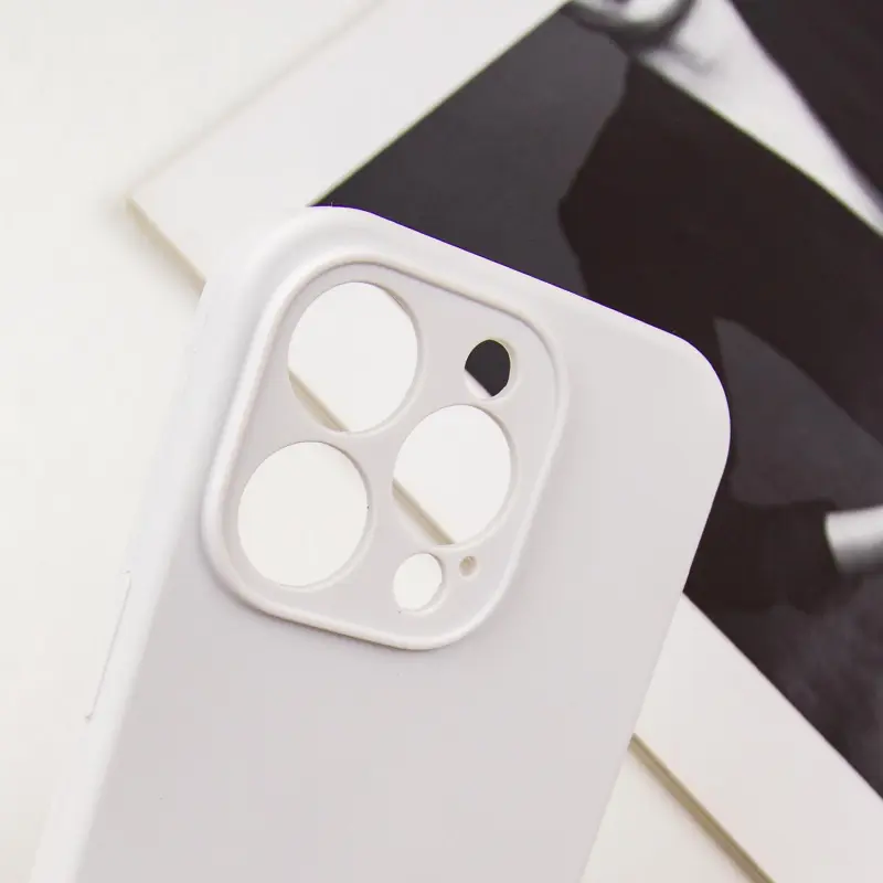 Чехол Silk Full Camera Protective (AA) NO LOGO для Apple iPhone 16 Pro Max (6.9"), Белый / White 3, Силикон, купить оптом с доставкой