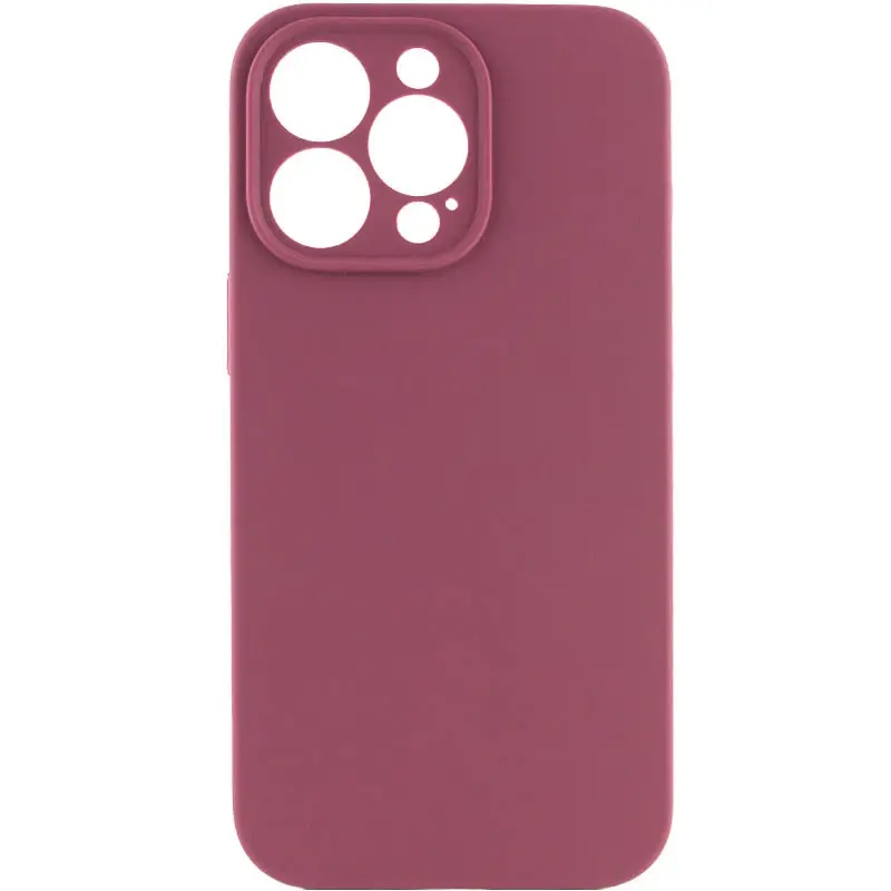 Чехол Silk Full Camera Protective (AA) NO LOGO для Apple iPhone 16 Pro Max (6.9"), Бордовый / Plum, Силикон, купить оптом с доставкой