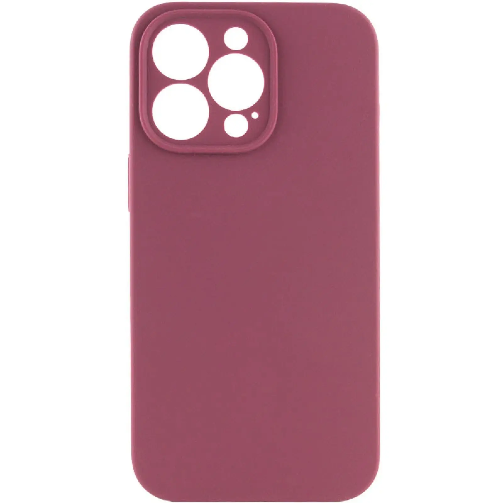 Чехол Silk Full Camera Protective (AA) NO LOGO для Apple iPhone 16 Pro Max (6.9"), Бордовый / Plum, Силикон, купить оптом с доставкой