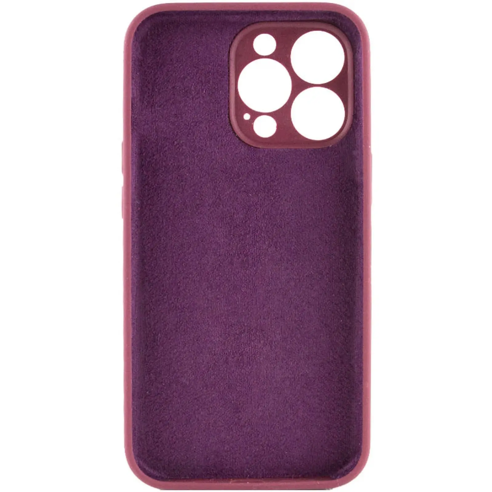 Чехол Silk Full Camera Protective (AA) NO LOGO для Apple iPhone 16 Pro Max (6.9"), Бордовый / Plum 1, Силикон, купить оптом с доставкой