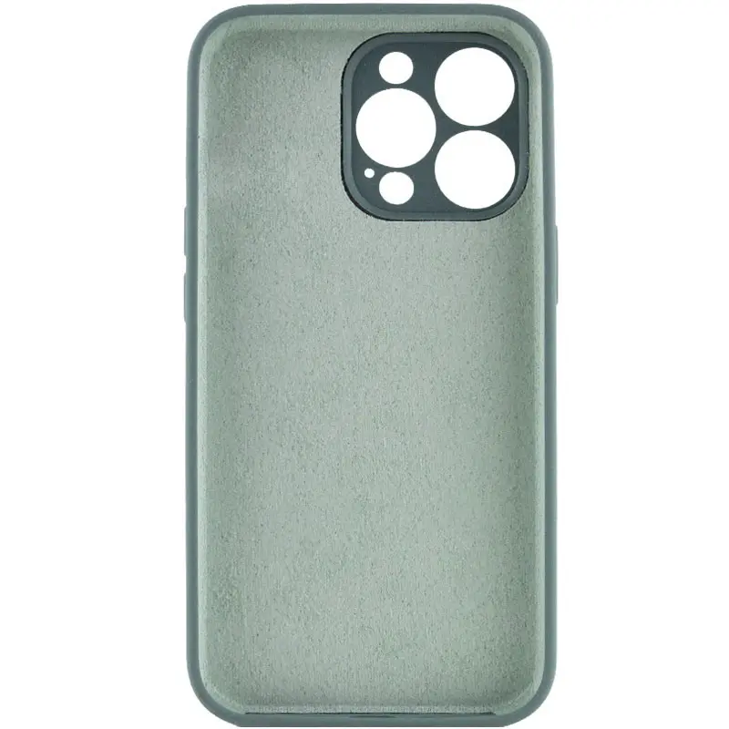 Чехол Silk Full Camera Protective (AA) NO LOGO для Apple iPhone 16 Pro Max (6.9"), Зеленый / Pine green 1, Силикон, купить оптом с доставкой
