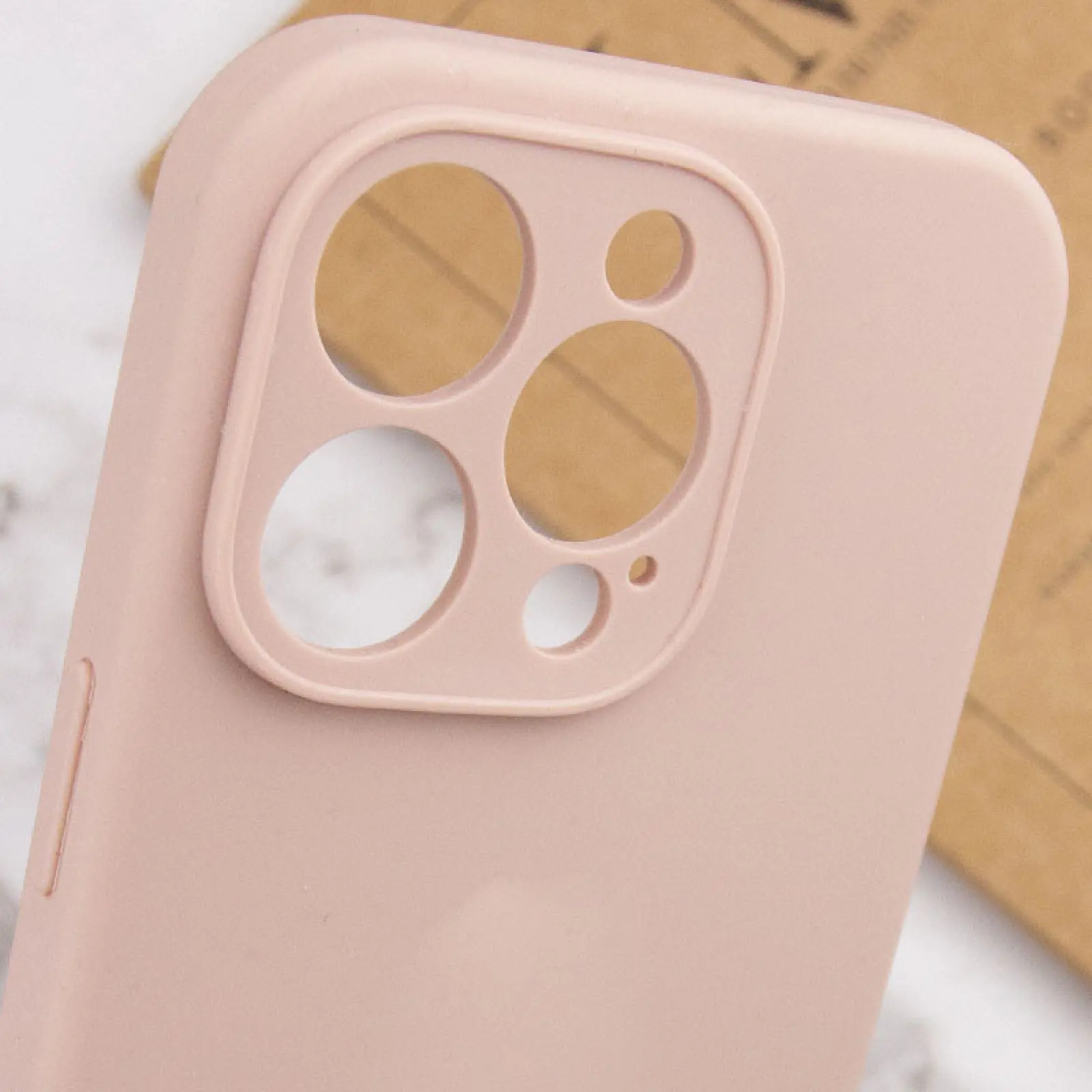 Чехол Silk Full Camera Protective (AA) NO LOGO для Apple iPhone 16 Pro Max (6.9"), Розовый / Pink Sand 3, Силикон, купить оптом с доставкой