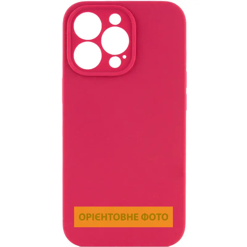 Чехол Silk Full Camera Protective (AA) NO LOGO для Apple iPhone 16e / 17e (6.1"), Красный / Rose Red, Силикон, купить оптом с доставкой