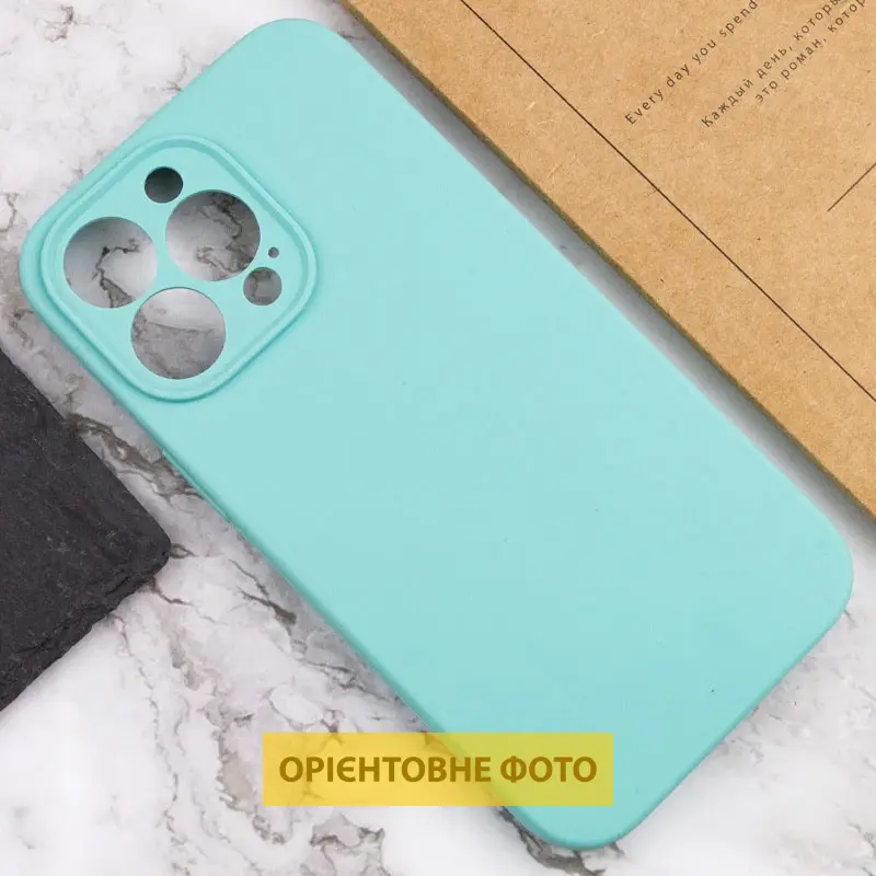 Чехол Silk Full Camera Protective (AA) NO LOGO для Apple iPhone 17 (6.3"), Бирюзовый / Marine Green 2, Силикон, купить оптом с доставкой