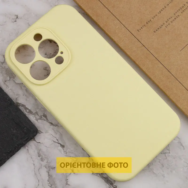 Чехол Silk Full Camera Protective (AA) NO LOGO для Apple iPhone 17 (6.3"), Желтый / Mellow Yellow 2, Силикон, купить оптом с доставкой