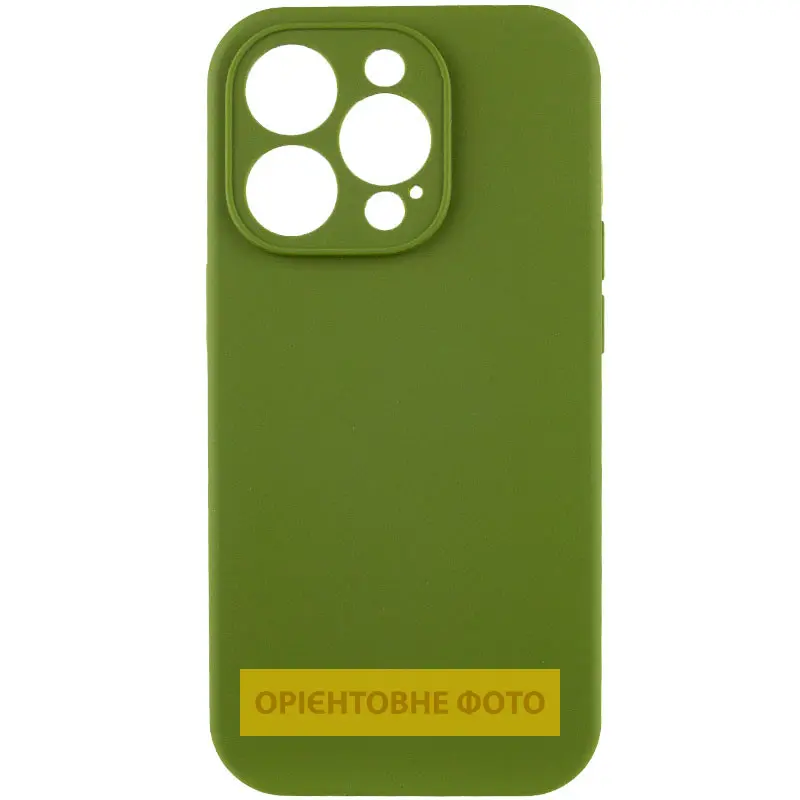 Чехол Silk Full Camera Protective (AA) NO LOGO для Apple iPhone 17 (6.3"), Зеленый / Dark Olive, Силикон, купить оптом с доставкой