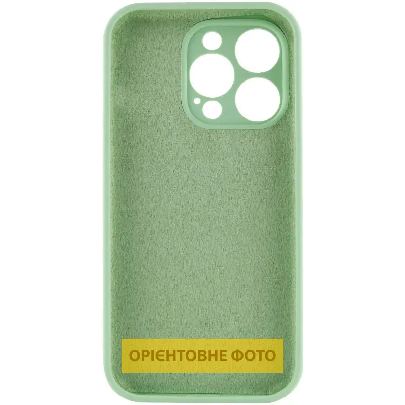Чехол Silk Full Camera Protective (AA) NO LOGO для Apple iPhone 17 (6.3"), Зеленый / Pistachio 1, Силикон, купить оптом с доставкой