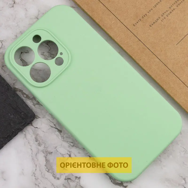 Чехол Silk Full Camera Protective (AA) NO LOGO для Apple iPhone 17 Pro (6.3"), Зеленый / Pistachio 2, Силикон, купить оптом с доставкой