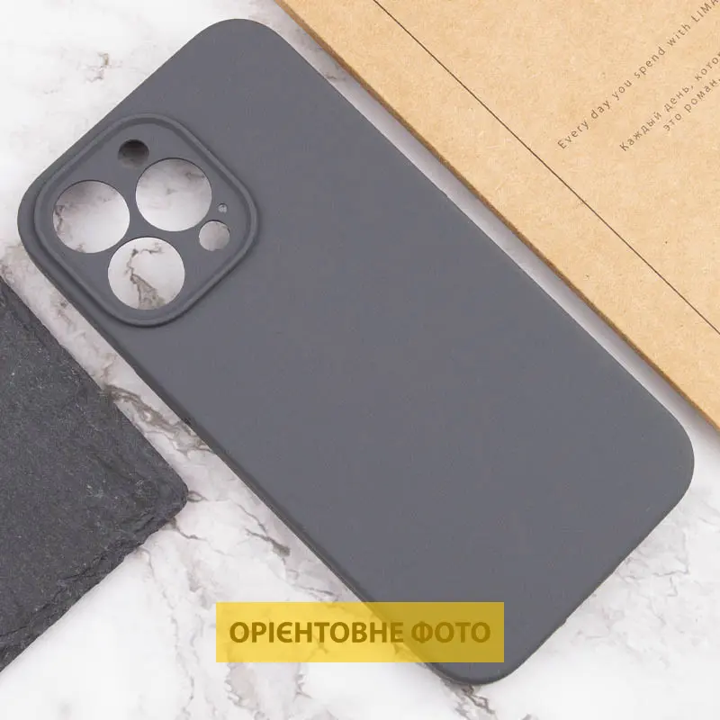 Чехол Silk Full Camera Protective (AA) NO LOGO для Apple iPhone 17 Pro (6.3"), Серый / Dark Gray 2, Силикон, купить оптом с доставкой