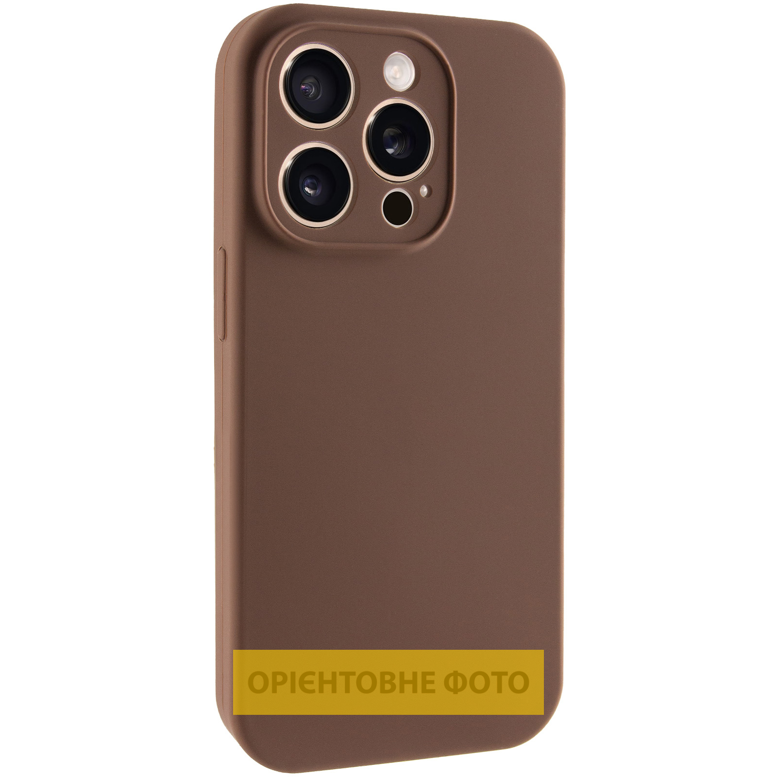 Чехол Silk Full Camera Protective (AA) NO LOGO для Apple iPhone 17 Pro Max (6.9"), Коричневый / Brown, Силикон, купить оптом с доставкой