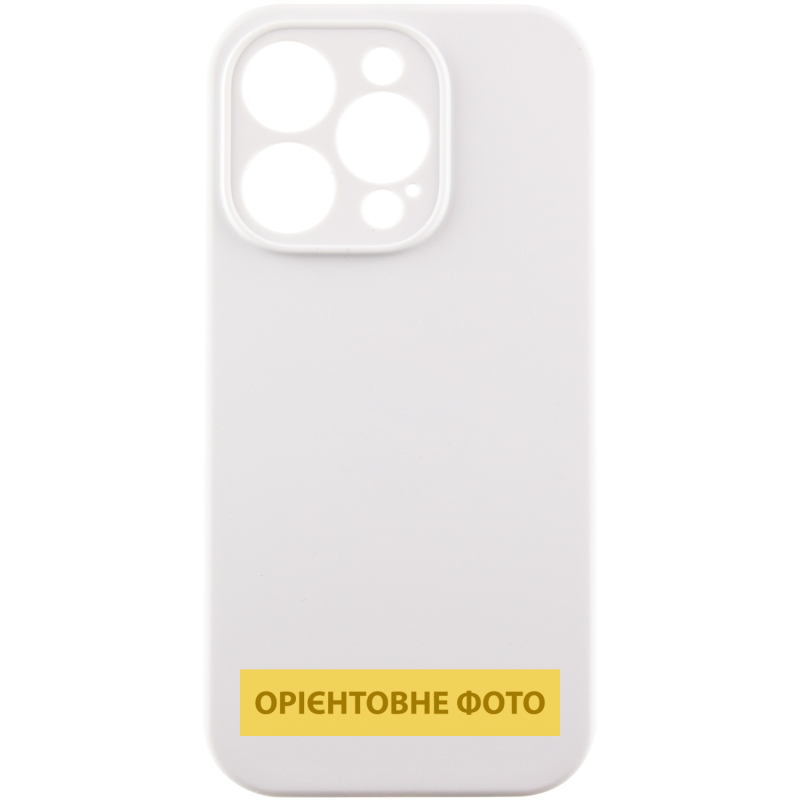 Чехол Silk Full Camera Protective (AA) NO LOGO для Apple iPhone 18 Pro Max, Белый / White, Силикон, купить оптом с доставкой