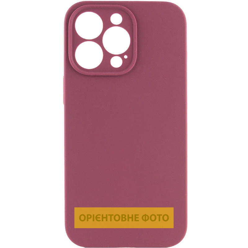 Чехол Silk Full Camera Protective (AA) NO LOGO для Apple iPhone 18 Pro Max, Бордовый / Plum, Силикон, купить оптом с доставкой