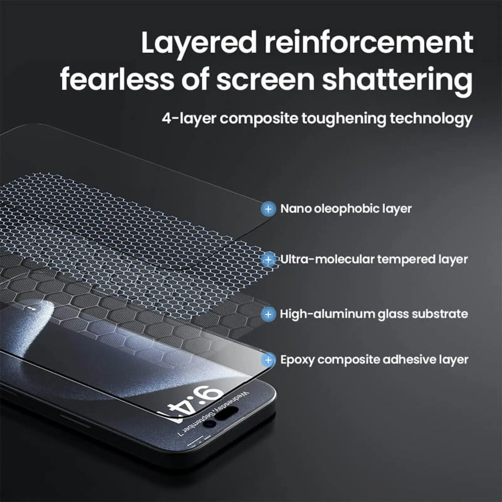 Уценка Защитное стекло Nillkin (CP+PRO) для Apple iPhone 16 Pro (6.3") (+ аппликатор), Поврежденная упаковка / Черный 2, Закаленное стекло, купить оптом с доставкой