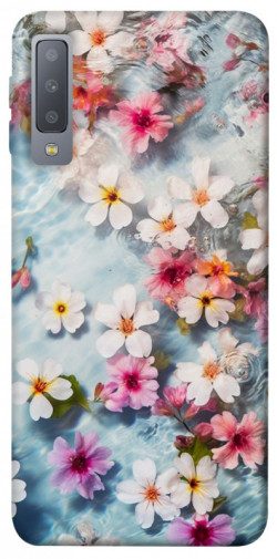 Чехол itsPrint Floating flowers для Samsung A750 Galaxy A7 (2018)