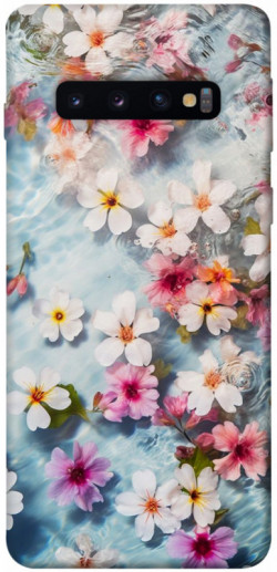 Чехол itsPrint Floating flowers для Samsung Galaxy S10
