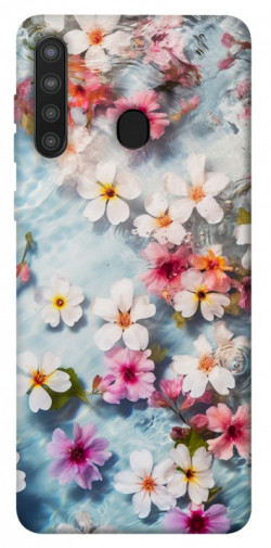 Чехол itsPrint Floating flowers для Samsung Galaxy A21