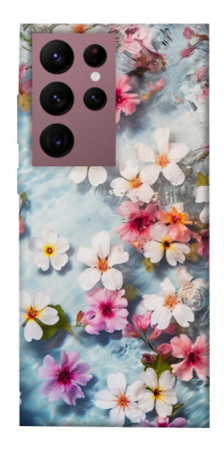 Чехол itsPrint Floating flowers для Samsung Galaxy S22 Ultra