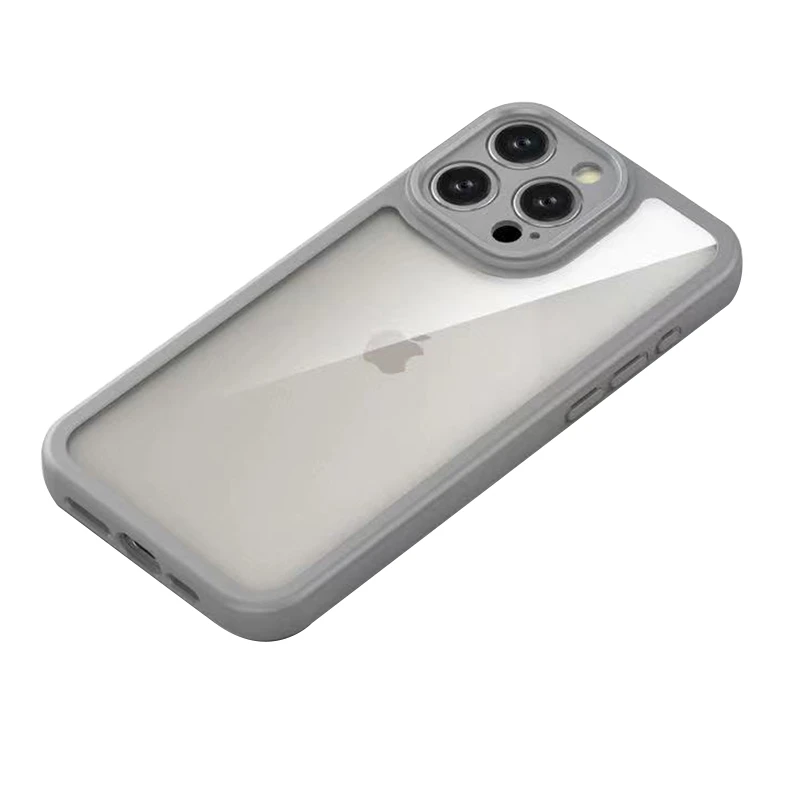 TPU чехол Transparent + Colour 1,5mm для Apple iPhone 12 Pro Max (6.7"), Grey 2, TPU, купить оптом с доставкой